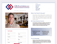 Tablet Screenshot of csifactoring.com